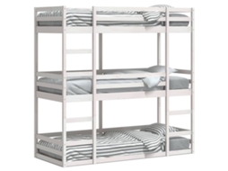 Beliche Triplo Madeira de Pinho Maciça Branco MAISON EXCLUSIVE (75x190 cm)