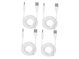 Cabo De Alimentação Usb Para Dc 3,5 X 1,35 Mm Em Borracha E Cobre,
