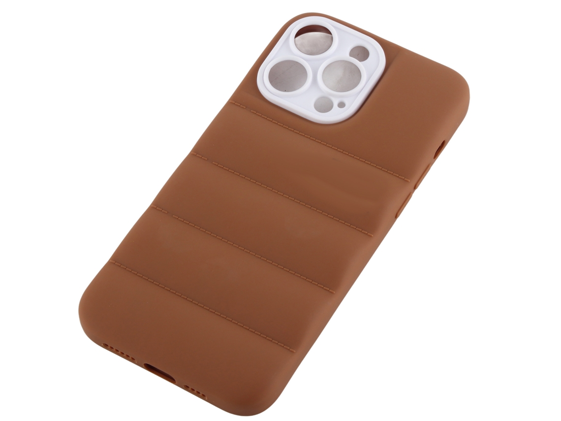 Funda protetora traseira 3D para iPhone 13 Pro Max, à prova de golpes, TPU suave, disponível em branco, preto, vermelho, verde, marrom, azul | S/MARCA