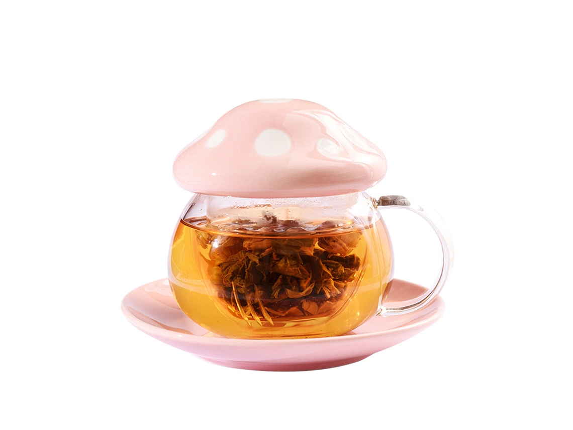 Caneca de Cogumelo com Infusor 290Ml para Chá NEVEANCE