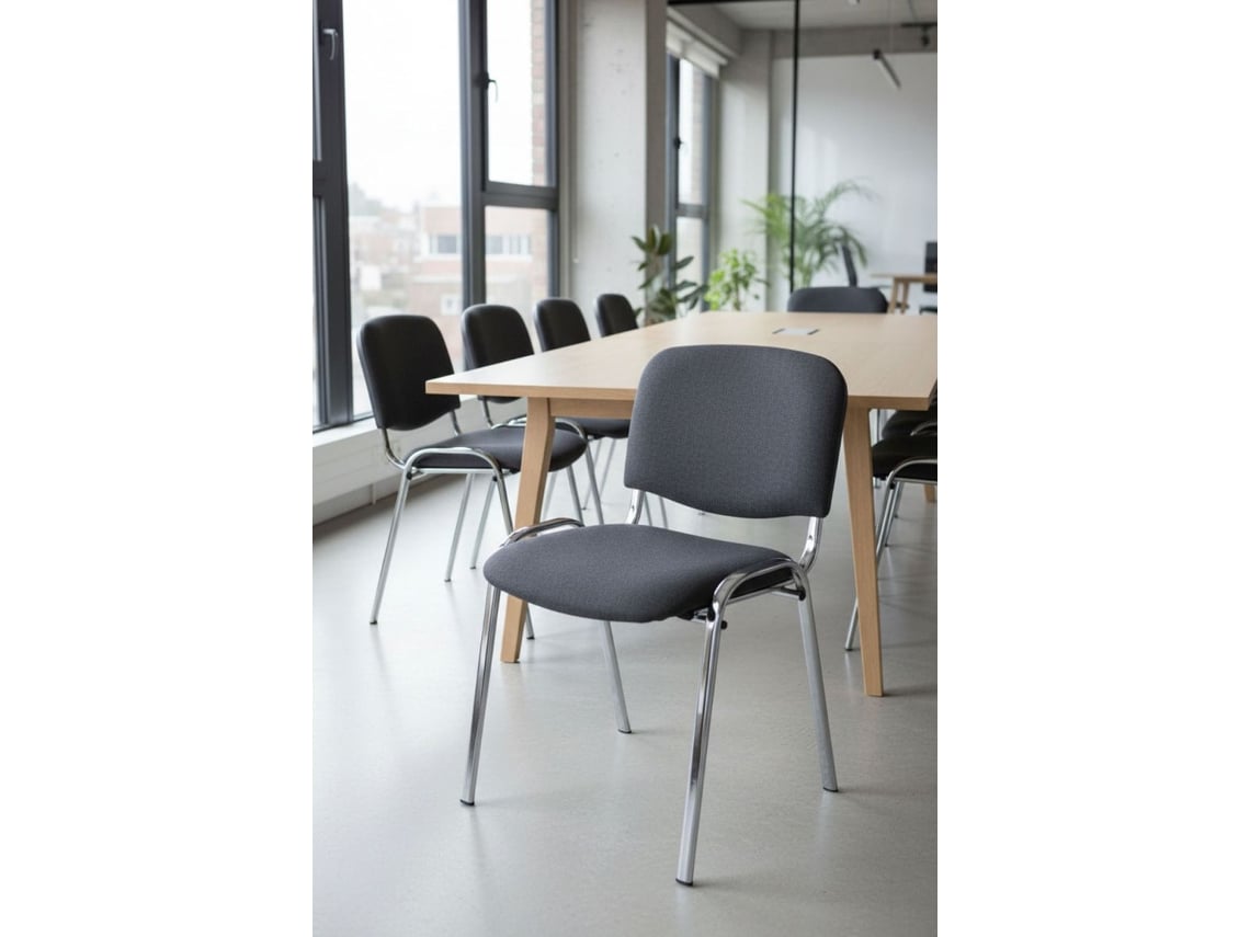 Pack 4 Cadeiras Chrome Ofis - Cinza Escuro