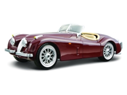 Carro BBURAGO Jaguar XK 120 Roadster (1951) Vermelho 1:24