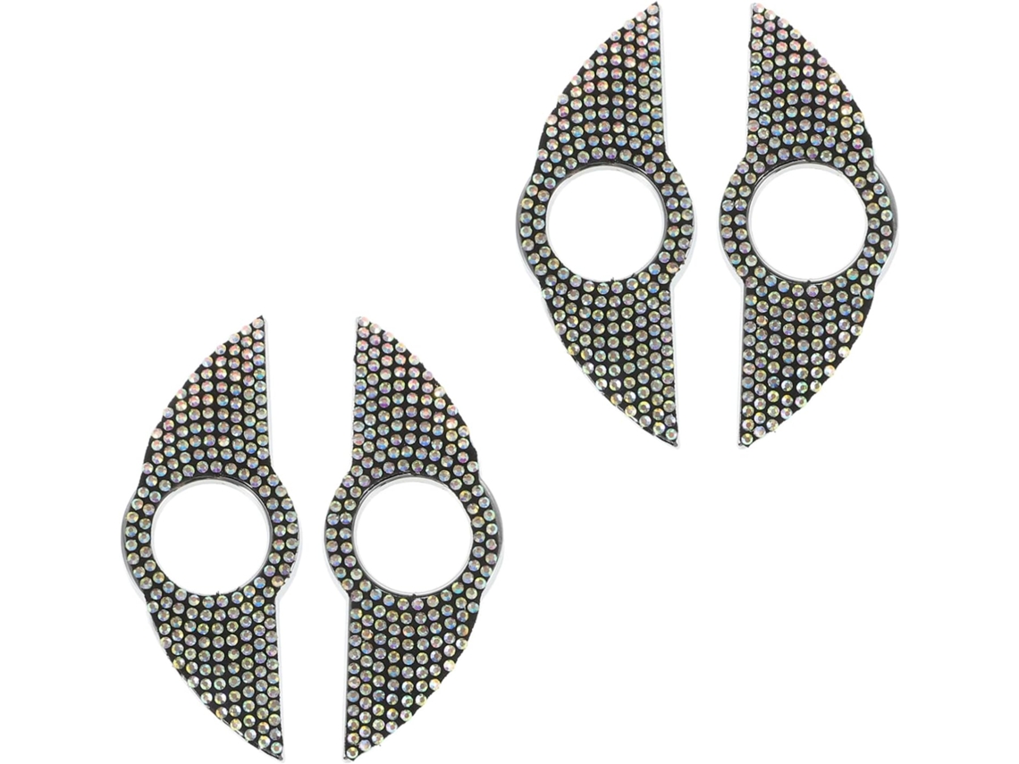 Conjunto De 4 Puxadores Internos Decorativos Com Strass Para Fechadura Portas Carro, Para Um Visual Elegante E Moderno