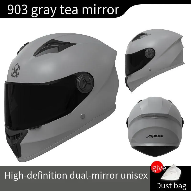 Capacete Moto - Aro 54-61cm - Cinza Chá