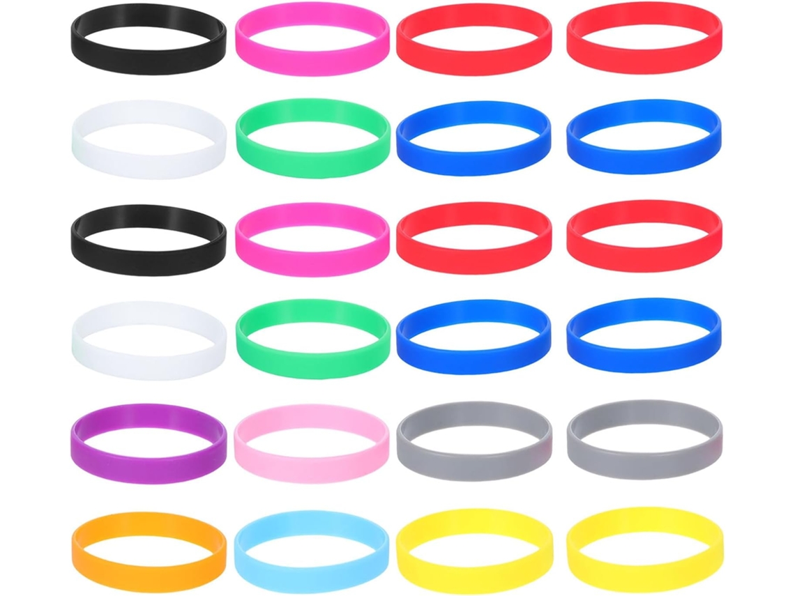 Conjunto De 60 Pulseiras De Silicone Lisas, Macias E Leves Para Equipes.