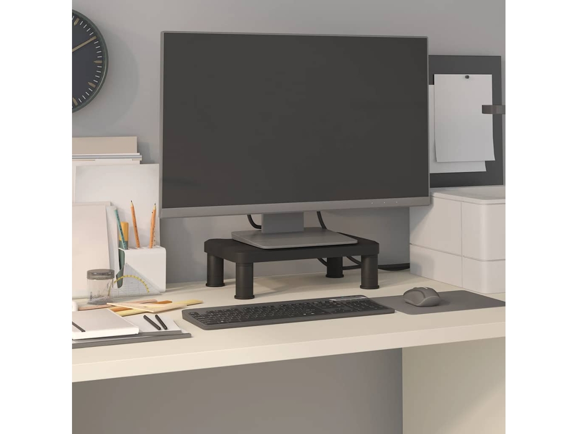 Vidaxl Suporte Para Monitor 38x24x10,5 Cm Preto