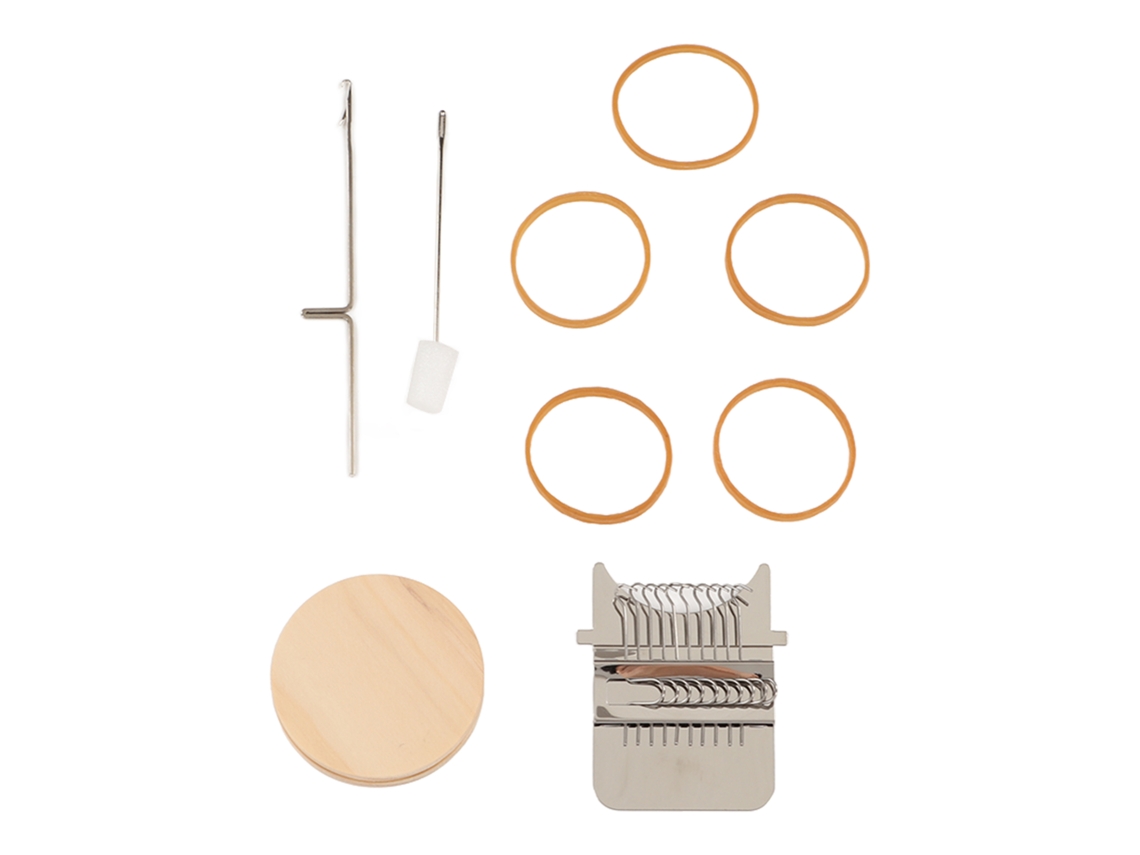 Loom Pequeño para Remendar com 10 Ganchos de Acero Inoxidable de Madera, Fácil de Usar para Alfombras, Bufandas Y Ropa
