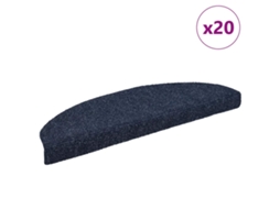 Vidaxl Tapetes De Escada Autoadesivos 20 Peças 65x21x4 Cm Azul Semicircular Grande