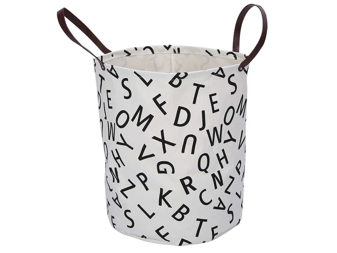 Cesto de roupa dobrável de algodão à prova d'água, bolsa para armazenamento de brinquedos, 50x40 cm