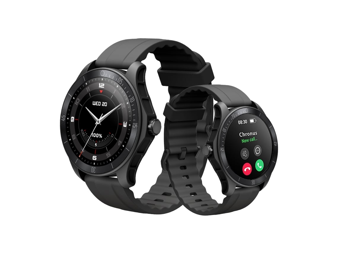 Smartwatch Para Homens 1,38ips Tft Lcd Com Android Ios Preto Yunzii