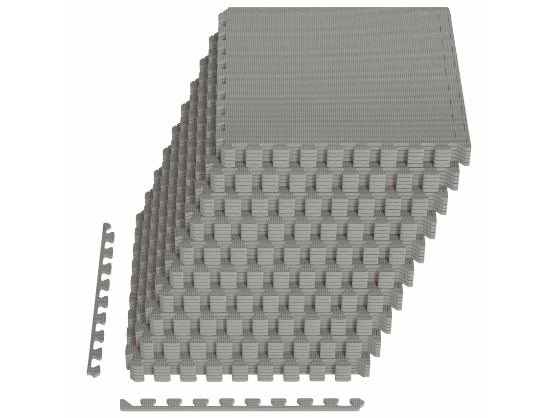 Conjunto 50 Tapete Para Piscina Vidaxl Cinzento Espuma (18 M²)
