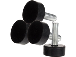 Shineofi 4 Peças Pés De Borracha Ajustáveis Para Móveis, Antiderrapantes, Niveladores De Mesa, Parafusos M8, Alta