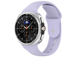 Bracelete Para Samsung Galaxy Watch 8/8 Classic - Silicone Com Fivela Reversa Clássica - Roxa