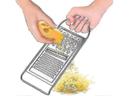 Ralador De Cozinha Profissional 3 Em 1 Aço Inox 29 Cm, Utensílio Para Ralar Legumes, Queijo, Batata, Grande. Aquaforge
