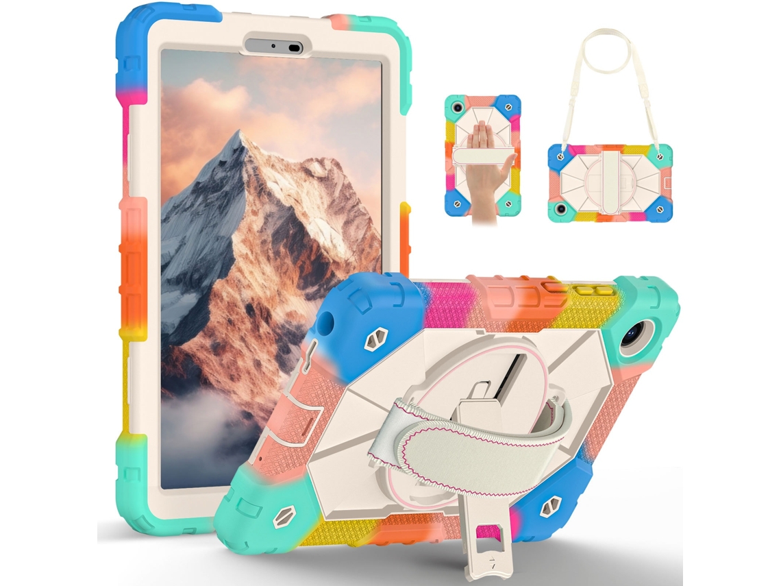 Capa Para Tablet Lurelia, Compatível Com Lenovo Tab One/tab K9 8.7, Giratório, Azul, Silicone, Suporte Giratório, Função Sono