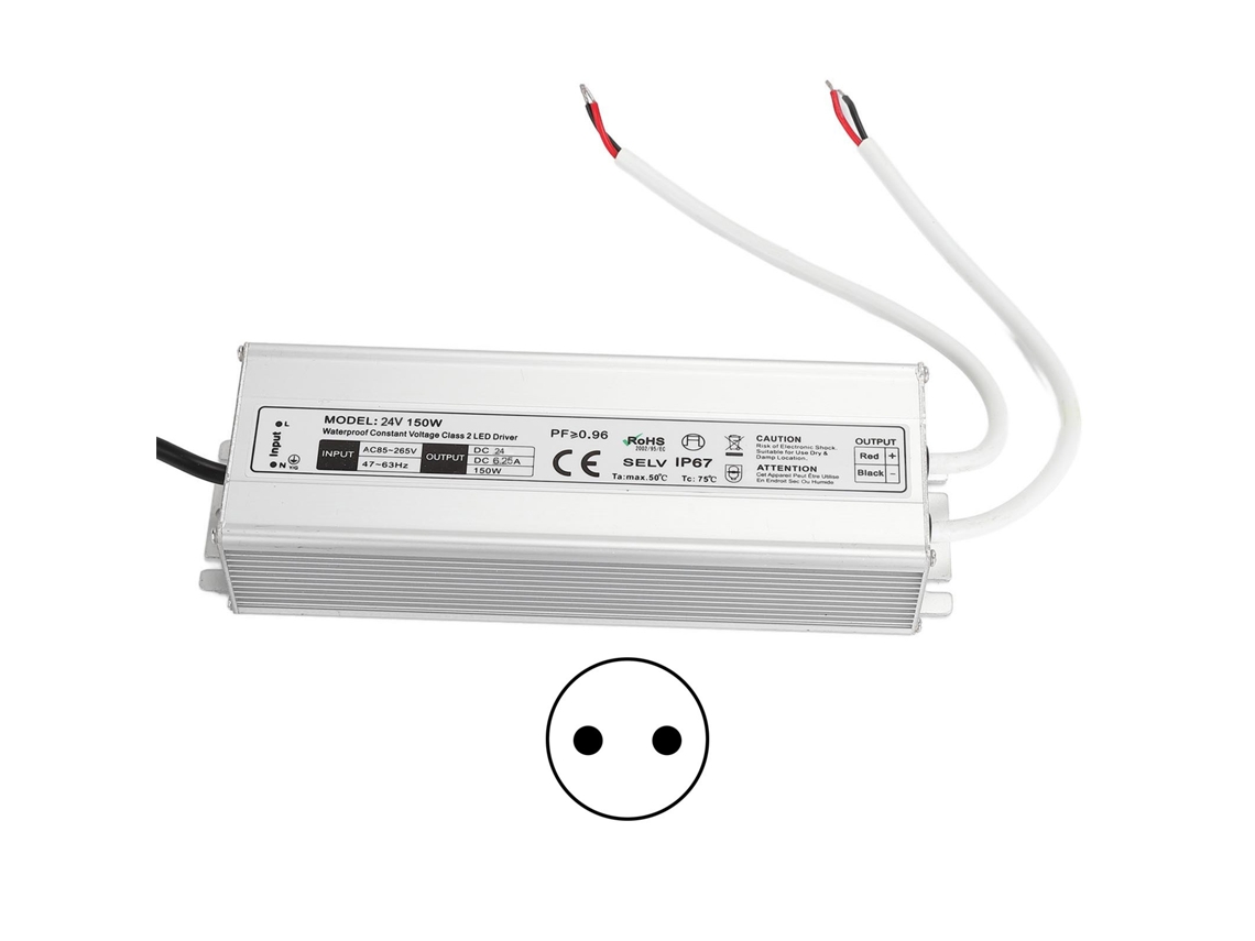Adaptador de Alimentação Led IP67 150w 24v