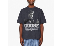 Rockinstone Top Gun Movie Winging It Heather Navy Adult T-shirt Size:m