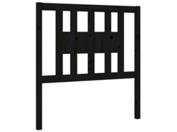 Cabeceira de Cama 96x4x100 Cm Pinho Maciço Preto MAISON EXCLUSIVE