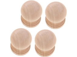 Magiclulu Conjunto De 4 Fusos Madeira Inacabados Com Design Europeu Elegante Para Artesanato E Móveis Diy