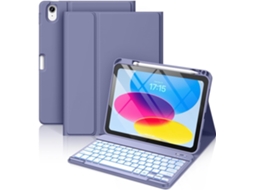 Capa Com Teclado Para Tablet Lurelia, Compatível Com Lápis E Retroiluminado (10,9 E 11", Teclado Bluetooth, Suporte Para Caneta