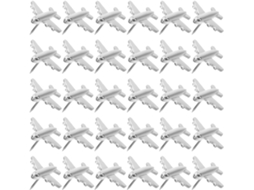 Conjunto Aboofan com 60 Tachinhas Divertidas em Formato Avião para Mesa e Casa, Liga Prated Zinco, Design