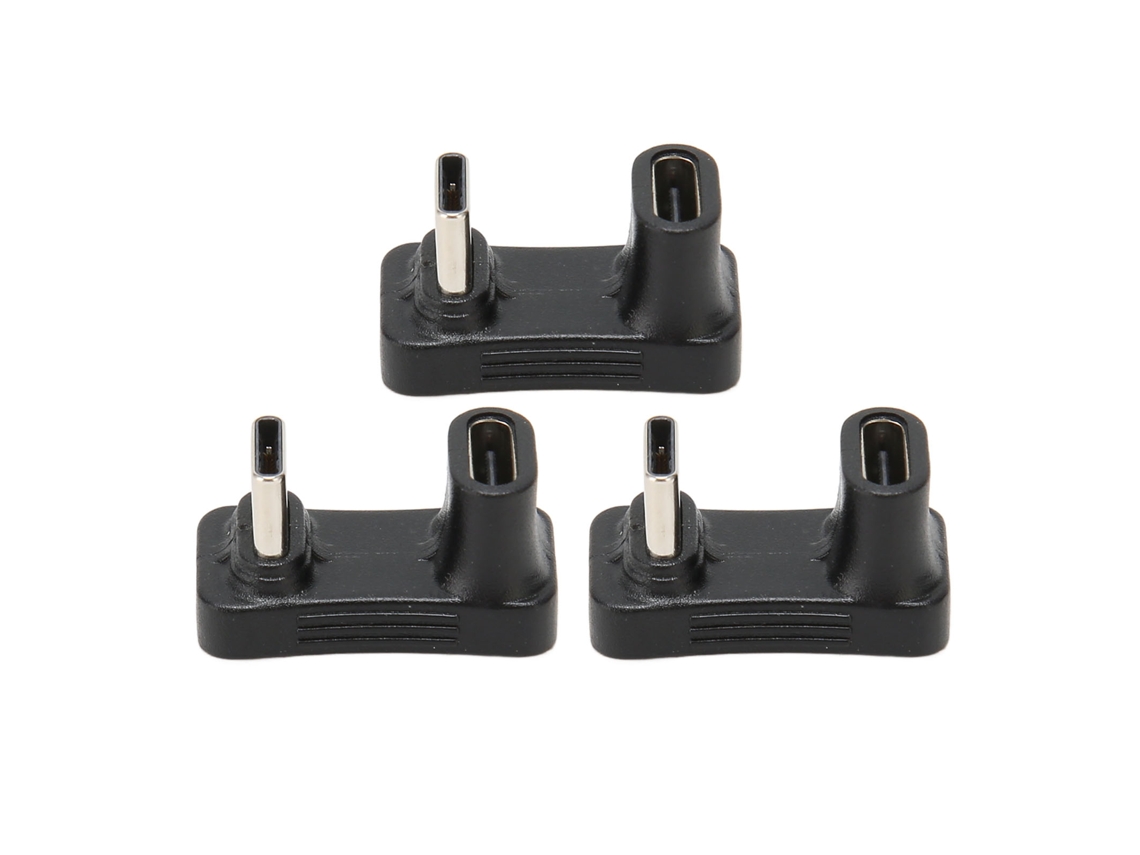 Adaptador USB-C macho a hembra 3 piezas, U de 180°, 100 W, 10 Gbps, 4K S/MARCA