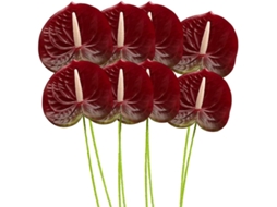 Conjunto De 8 Lírios Antúrios Artificiais, 61 Cm, Flores Artificiais De Longa Duração, Para Casa, Mesa, Buquê