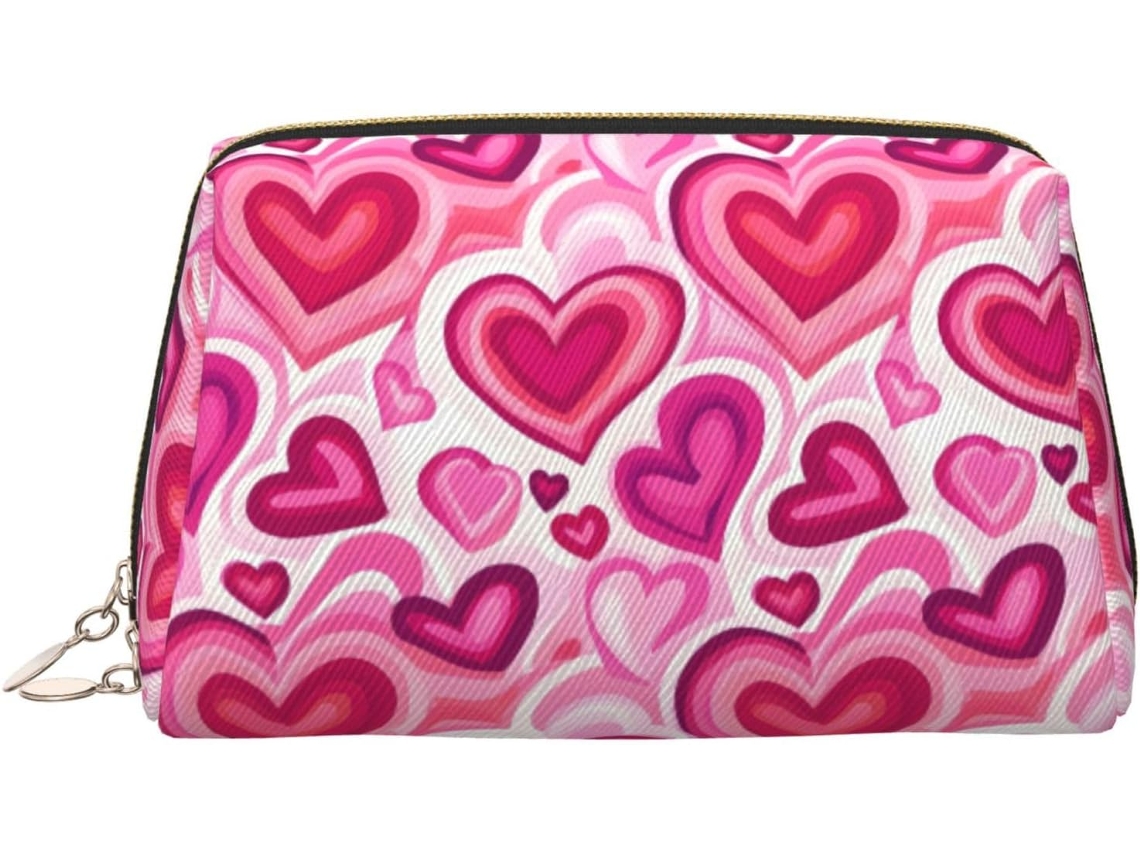 Nécessaire Rosa com Estampa de Bolsa Grande Capacidade S/MARCA