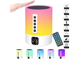 Caixa De Som Bluetooth Multifuncional, O Melhor Presente Para Amantes Do Design Moderno, Com Despertador, Sensor De Toque, Luz Led E Iluminação Super
