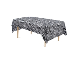 3 Peças Toalha de Mesa Animal Safari Tigre Zebra Estampa Girafa Capa de Mesa Artigos de Festa Listras de Zebra