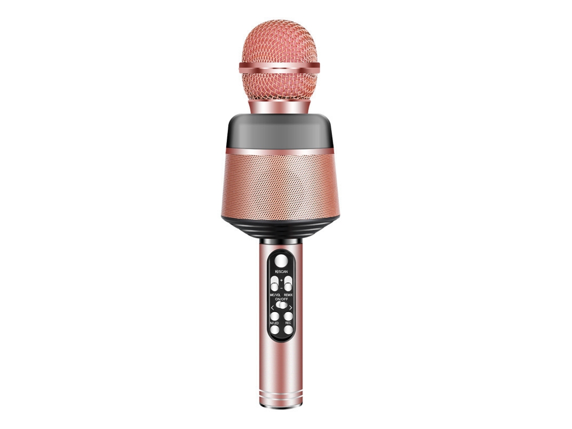 Microfone TOPK Karaoke Sunxinpin Ouro