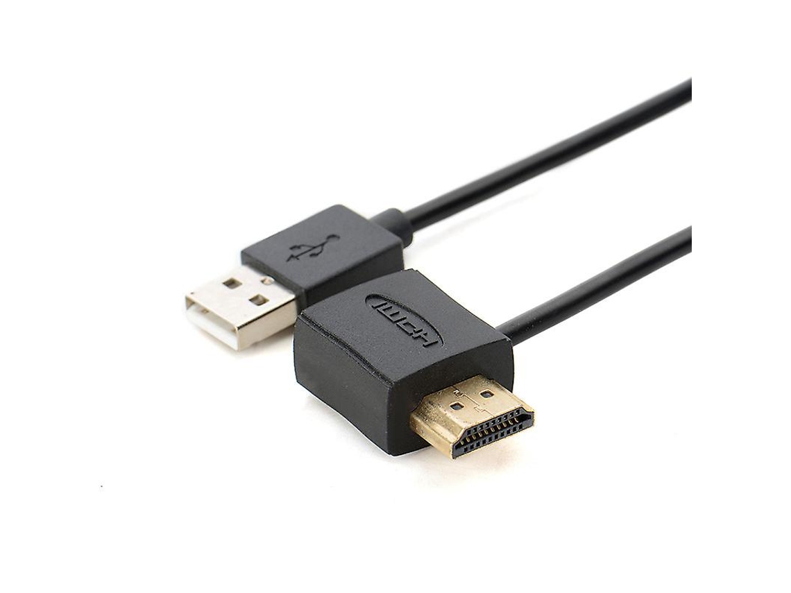 Conector HDMI macho para mulheres + cabo extensor USB 2.0 para transporte