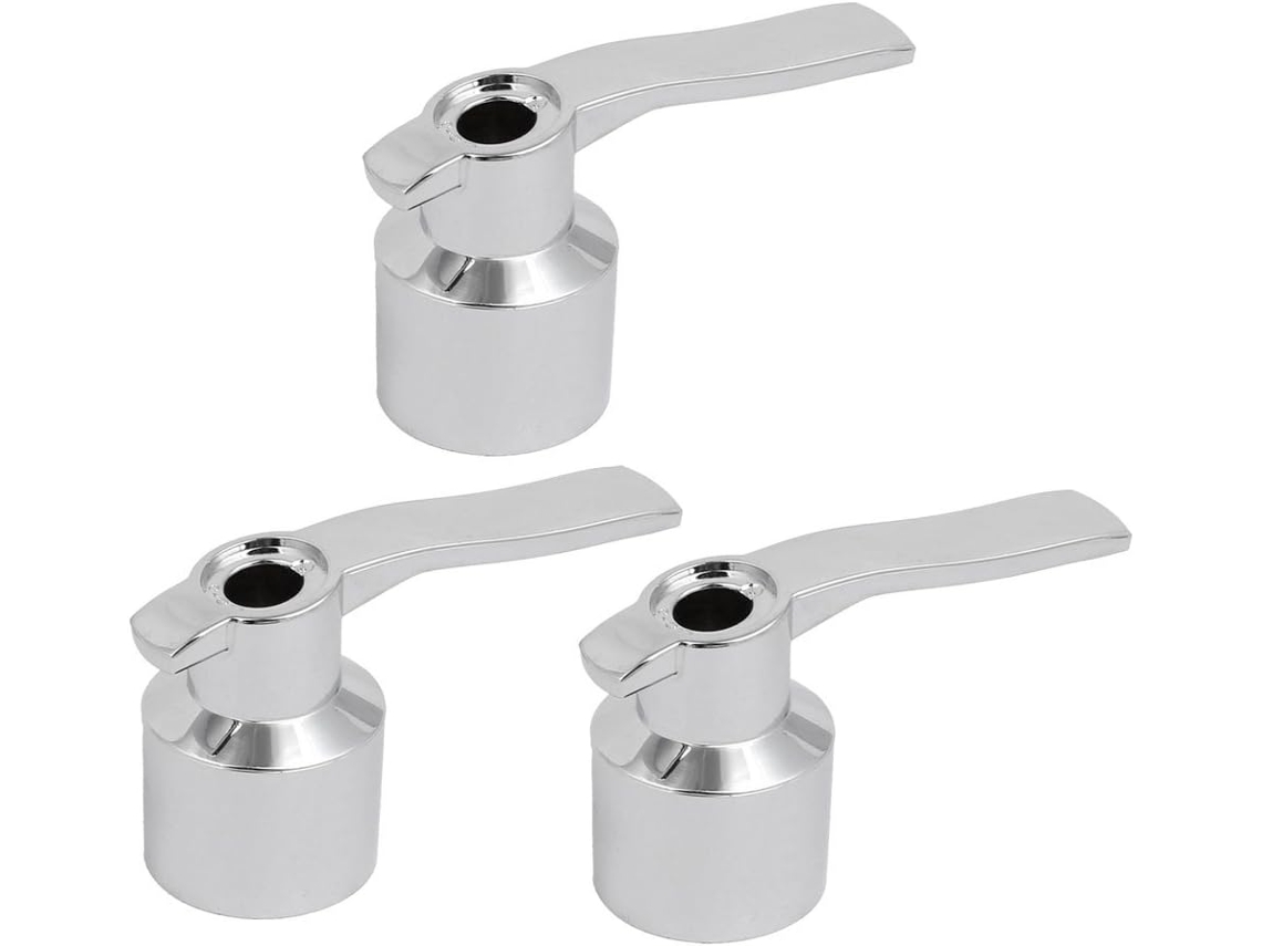 Kit de Adaptador de Alça Universal para Torneira em Liga de Zinco, Cor Prata, 3 Peças CHABERLU