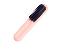 Novo alisador de cabelo portátil sem fio para mulheres com revestimento cerâmico, leve e fácil de retocar Lyx (rosa)