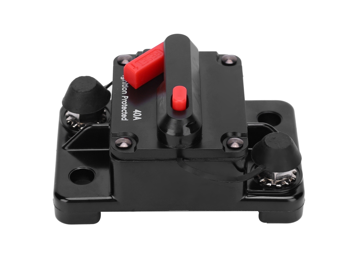 Portafusible Automático De Reset Automático De Cobre Impermeable Interruptor De Circuito Dc12‑42v40a Rojo