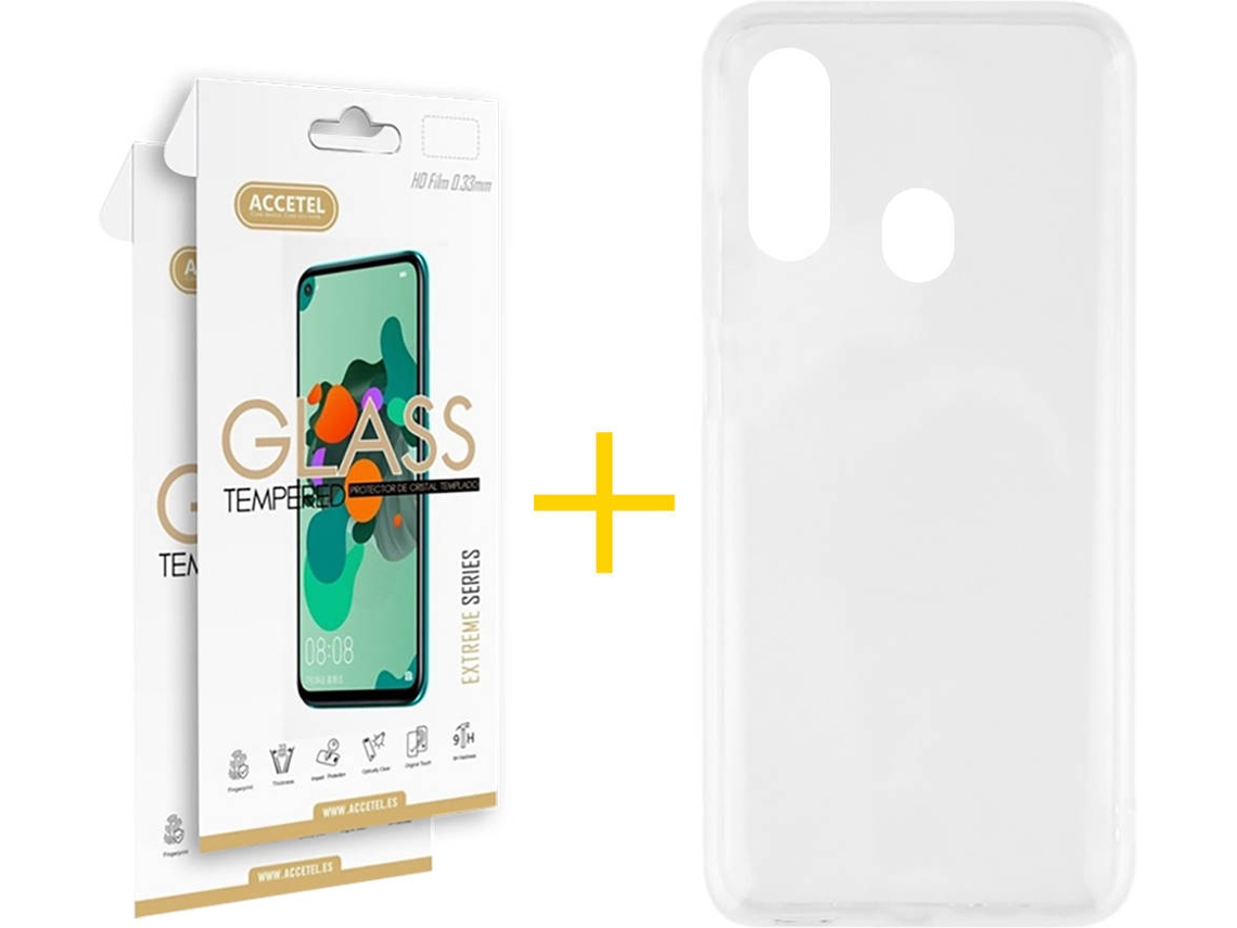 Capa + 2 Películas Samsung A20e ACCETEL Transparente