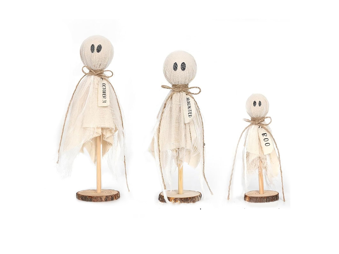 Suporte De Madeira Fantasma Para Decoração De Ambiente Casa