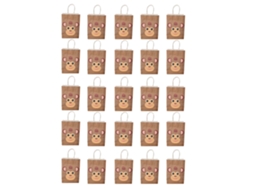 Kraft Paper Gift Bags LAXISCREED (with Animal Patterns, Multi purpose)