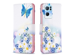 Capa De Couro Com Estampa De Desenho Global Para Oppo Reno7 5g