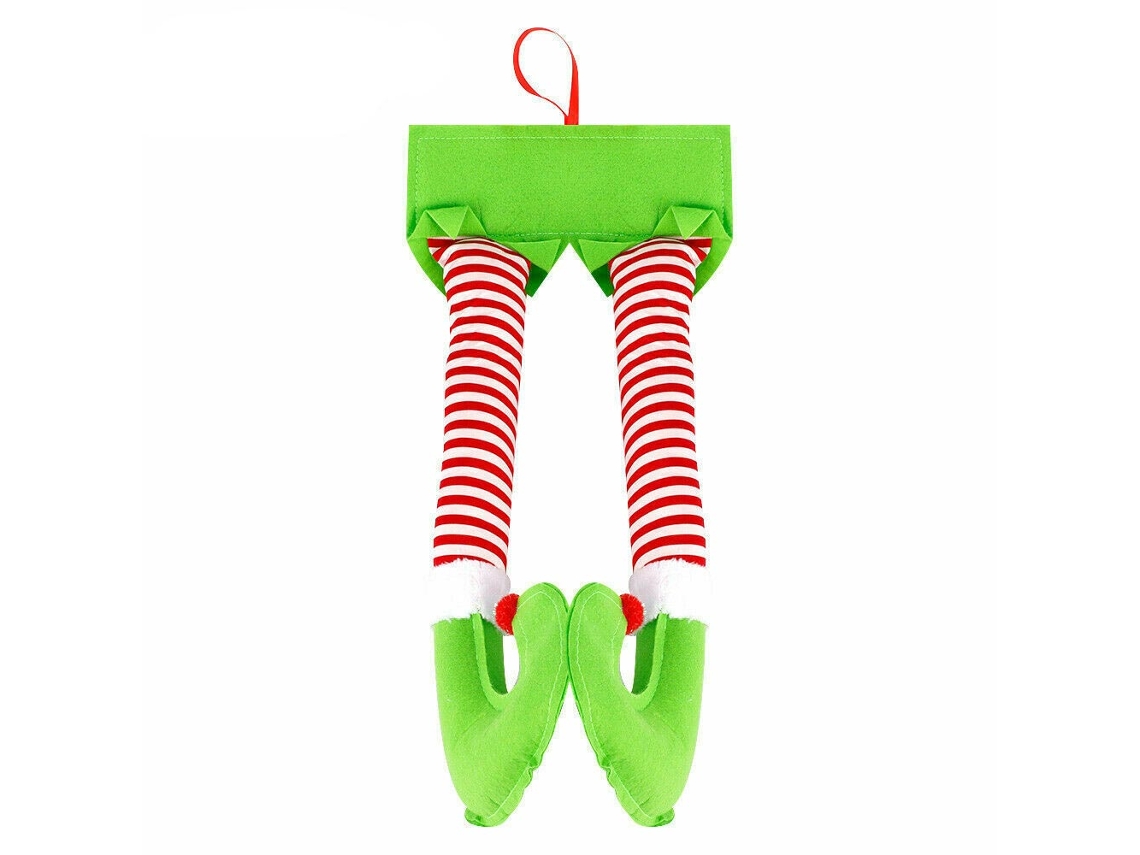 Papai Noel Pernas De Elfo Decoração Porta Árvore Presente De Natal-aquaforge