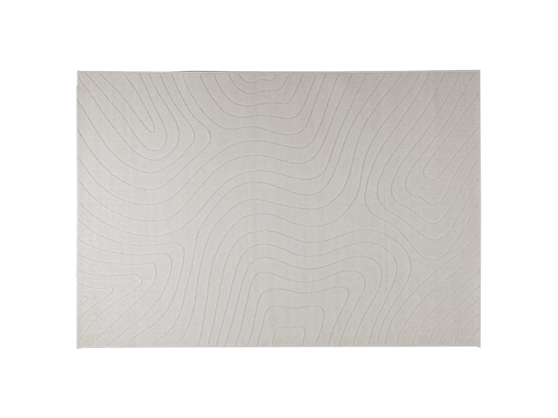 Conjunto 1 Tapete Moderno Vidaxl Creme Poliéster (230 X 160 Cm)