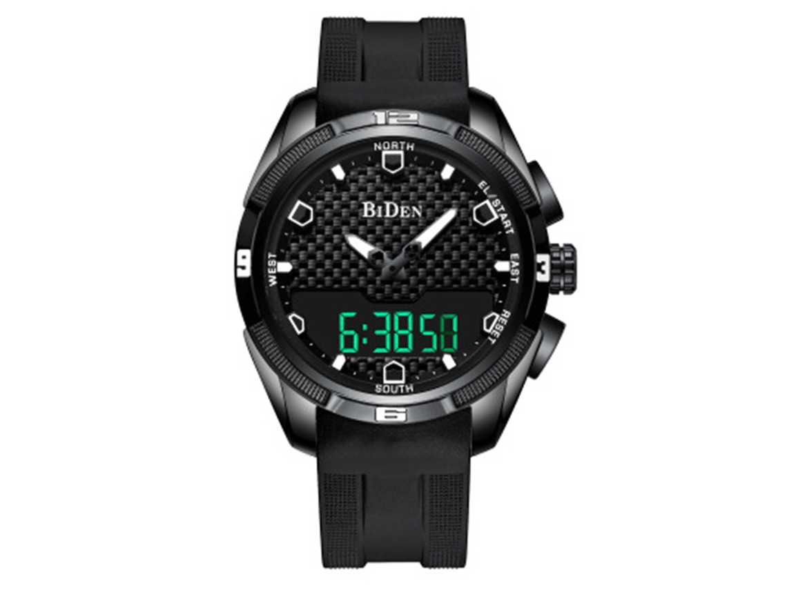 Relógio esportivo masculino Biden, resistente à água, pulseira preta