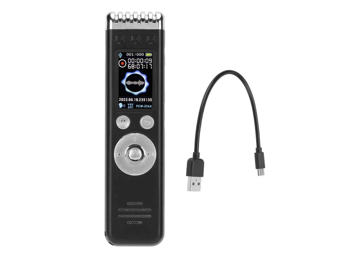 Gravador de Voz Mp3 Q88 com Microfone Duplo, Redução de Ruído Ai e Bateria Integrada. EOOCOO