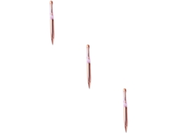Conjunto De 3 Canetas Esferográficas Em Metal Com Design Criativo,