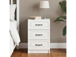Vidaxl Armário De Cabeceira Branco Brilhante 43 X 41 X 63,5 Cm