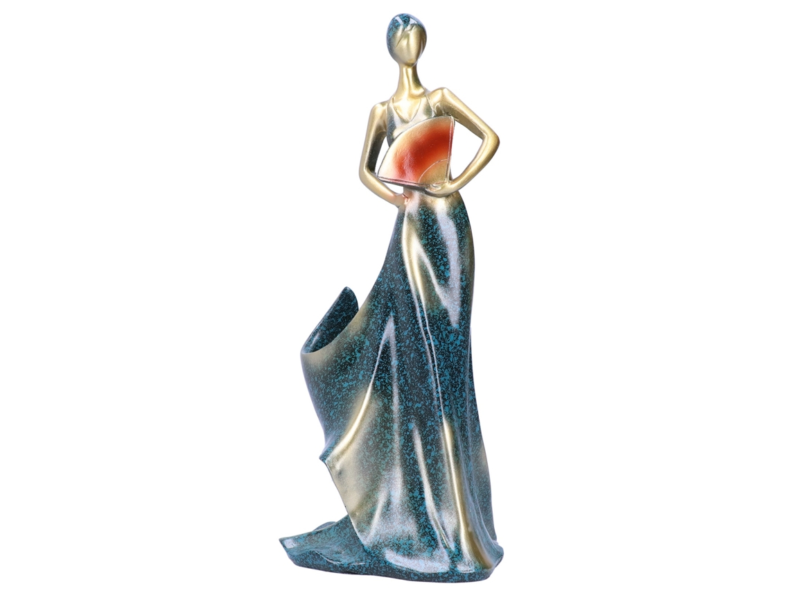Porta vinhos de Resina com Figura de Menina | S/MARCA