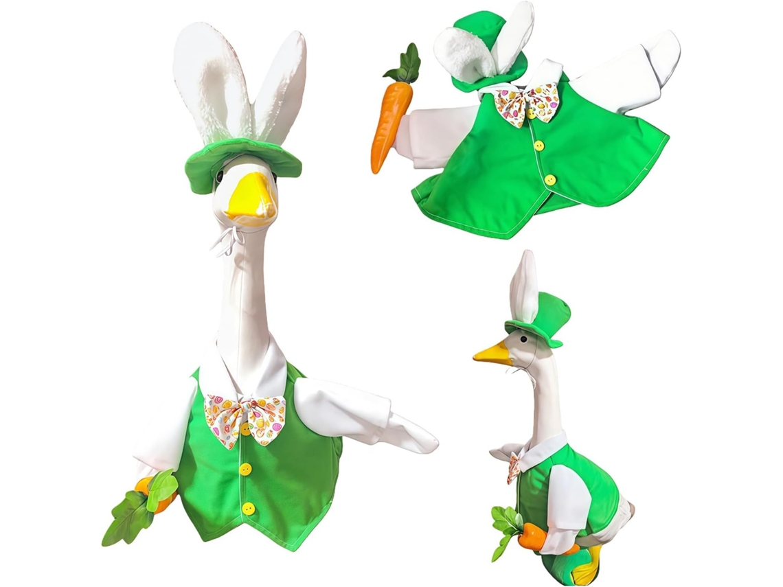 Fantasia De Ganso Verde Sazonal - Traje Para Porta - Vestido Para Varanda E Quintal