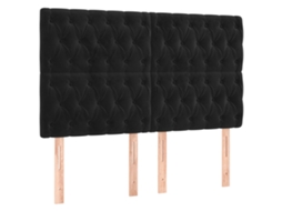 Cabeceira Preta 144x7x118/128 Cm Veludo MAISON EXCLUSIVE