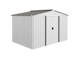 Casinha de Jardim CHEZMOI em Chapa de Aço com Portas Duplas 277x195x192cm Prateada