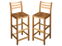 Bar Chair, Bar Chairs Vidaxl Marrom Madeira De Acácia (n/a)